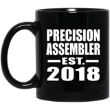 Precision Assembler Established EST. 2018 - 11 Oz Coffee Mug Black