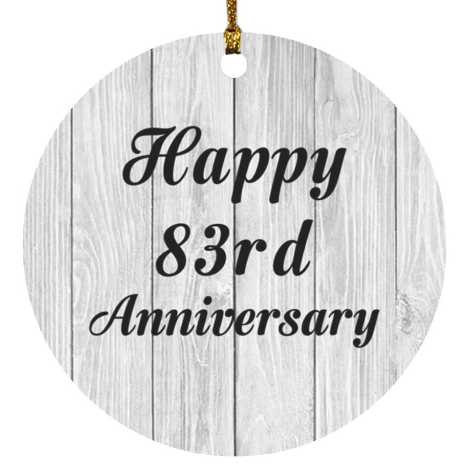 Happy 83rd Anniversary - Circle Ornament F
