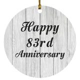 Happy 83rd Anniversary - Circle Ornament F