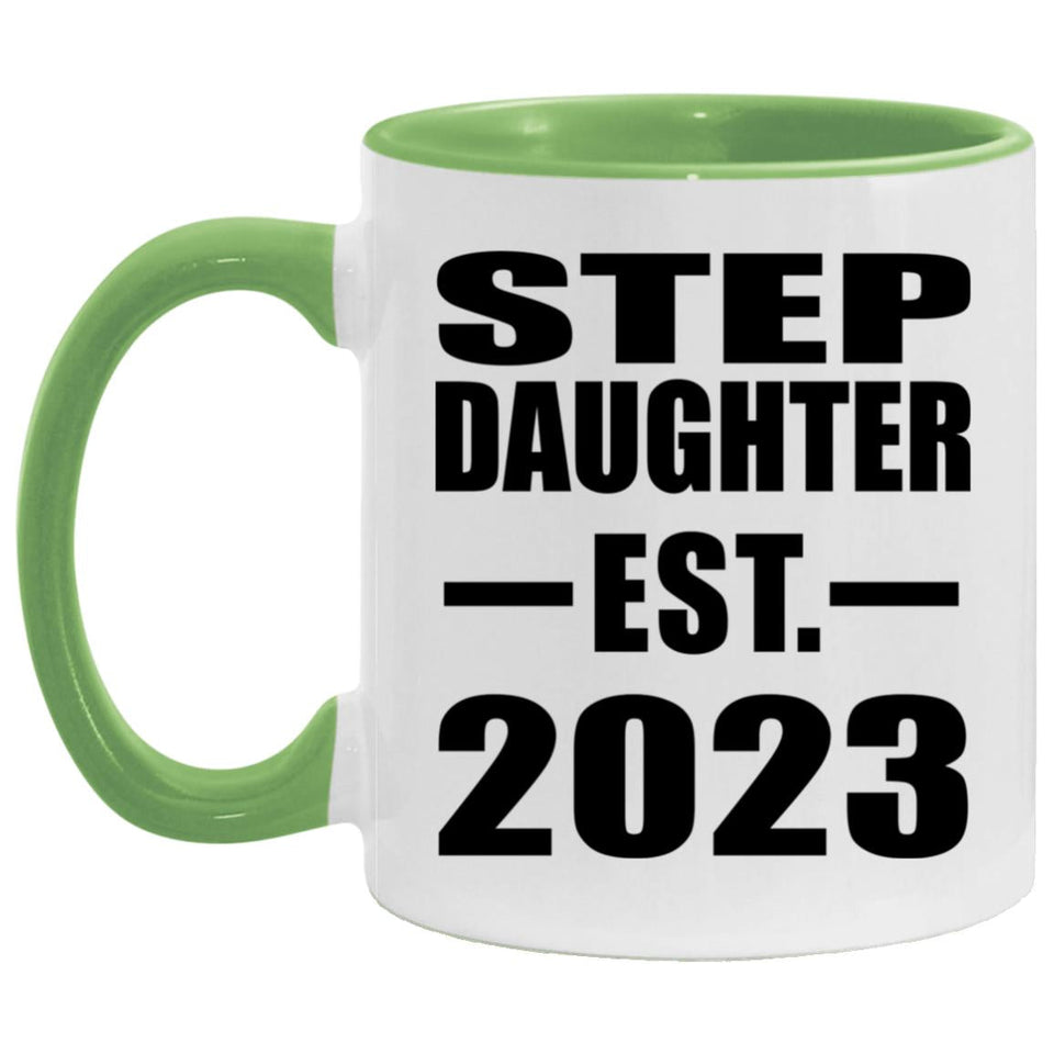 Step Daughter Established EST. 2023 - 11oz Accent Mug Green