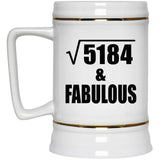 72nd Birthday Square Root of 5184 & Fabulous - Beer Stein