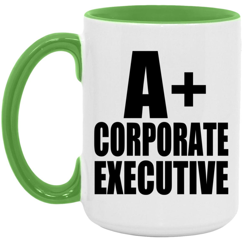 A+ Corporate Executive - 15oz Accent Mug Green