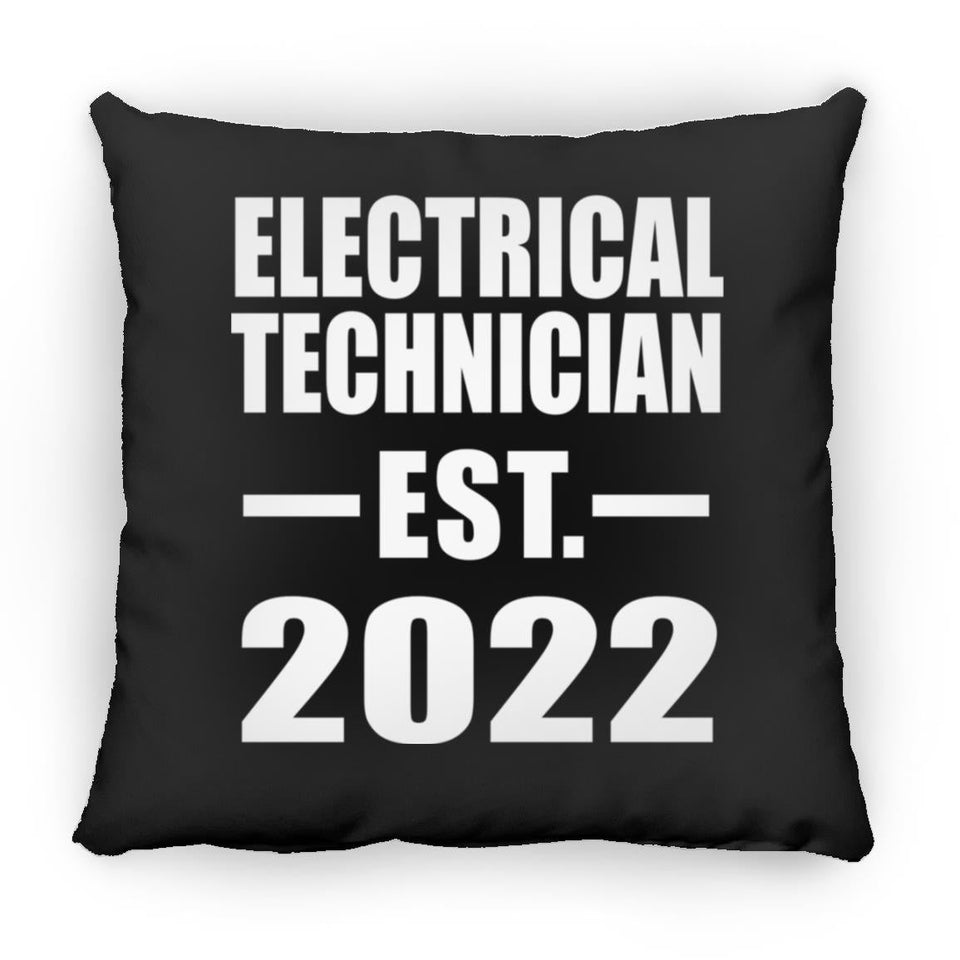 Electrical Technician Established EST. 2022 - Throw Pillow Black