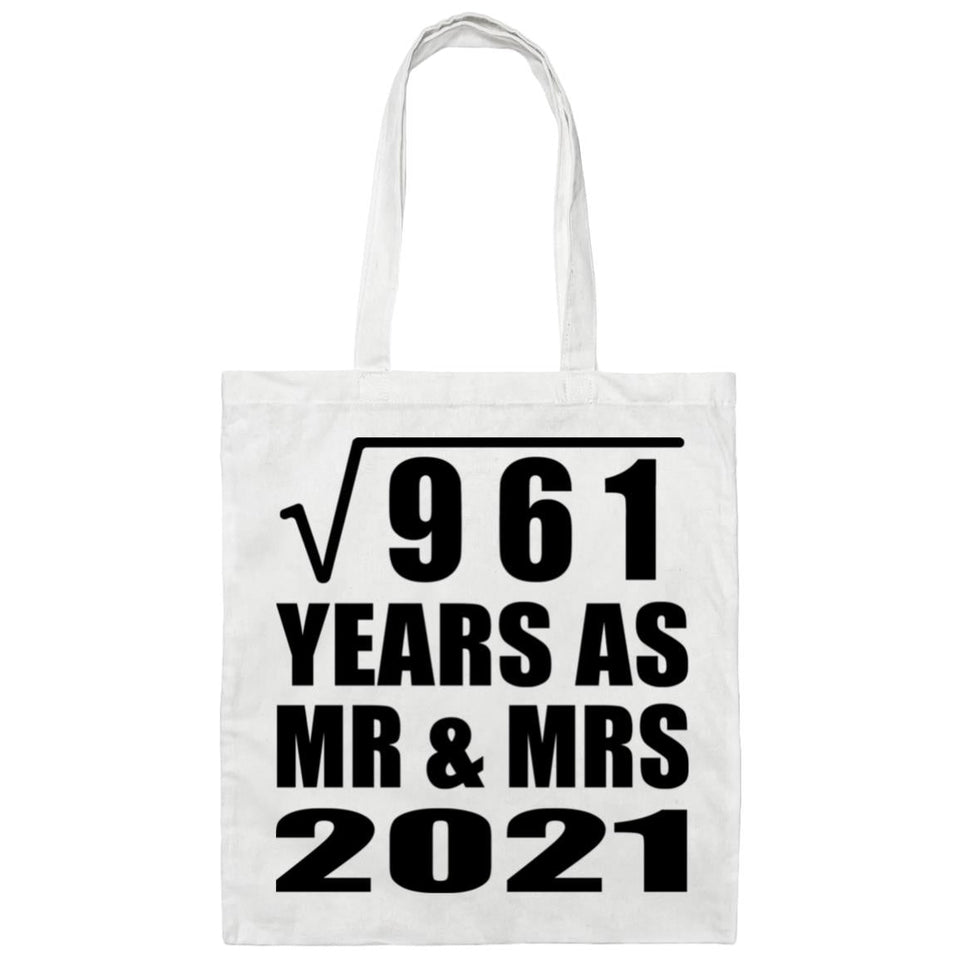 31st Anniversary Square Root of 961 Years As Mr & Mrs 2021 - Tote Bag White
