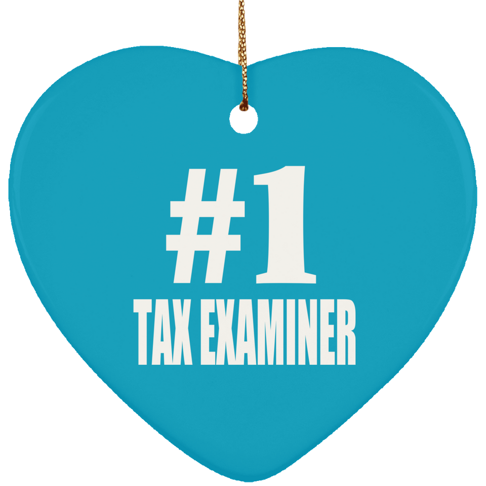 Number One #1 Tax Examiner - Heart Ornament