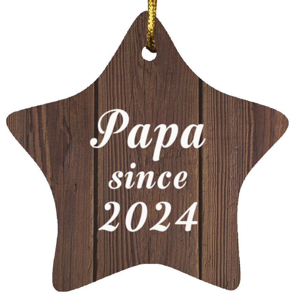 Papa Since 2024 - Star Ornament D