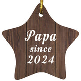 Papa Since 2024 - Star Ornament D