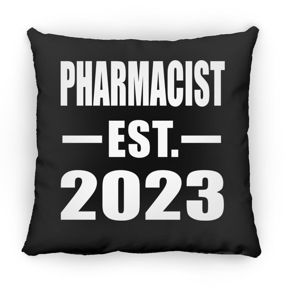 Pharmacist Established EST. 2023 - Throw Pillow Black