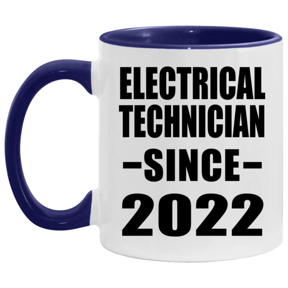 Electrical Technician Since 2022 - 11oz Accent Mug Purple