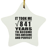 29th Birthday Took Square Root of 841 Years To Awesome - Star Ornament