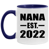 Nana Established Est. 2022 - 11oz Accent Mug Purple