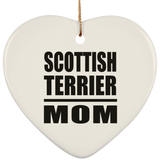 Scottish Terrier Mom - Heart Ornament