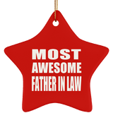 Most Awesome Father In Law - Star Ornament