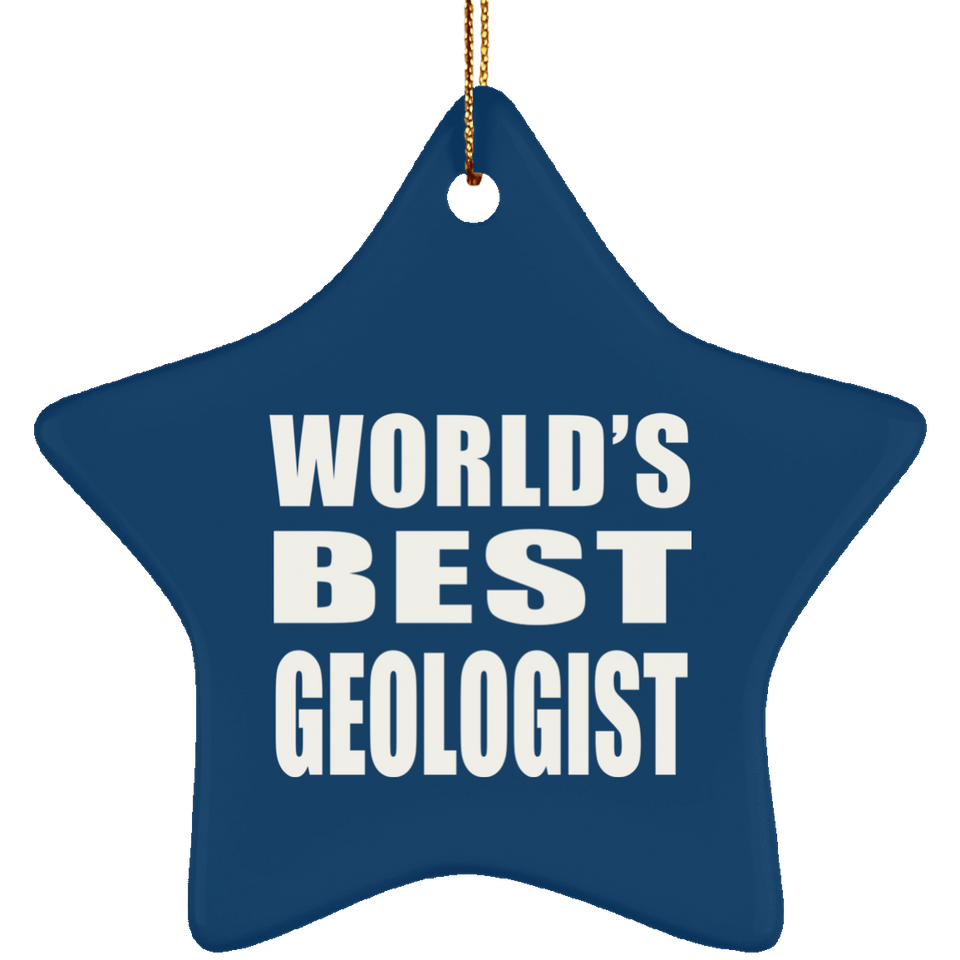 World's Best Geologist - Star Ornament