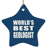 World's Best Geologist - Star Ornament