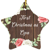 First Christmas As Opa - Star Ornament A