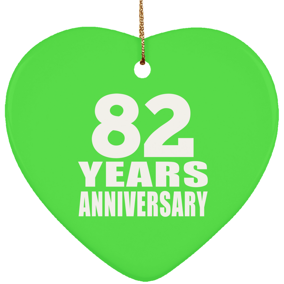 82nd Anniversary 82 Years - Heart Ornament