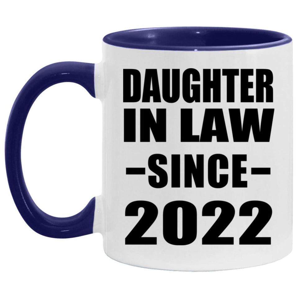 Daughter In Law Since 2022 - 11oz Accent Mug Purple