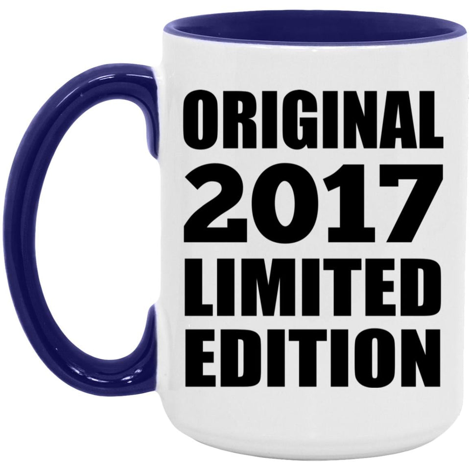 7th Birthday Original 2017 Limited Edition - 15oz Accent Mug Purple