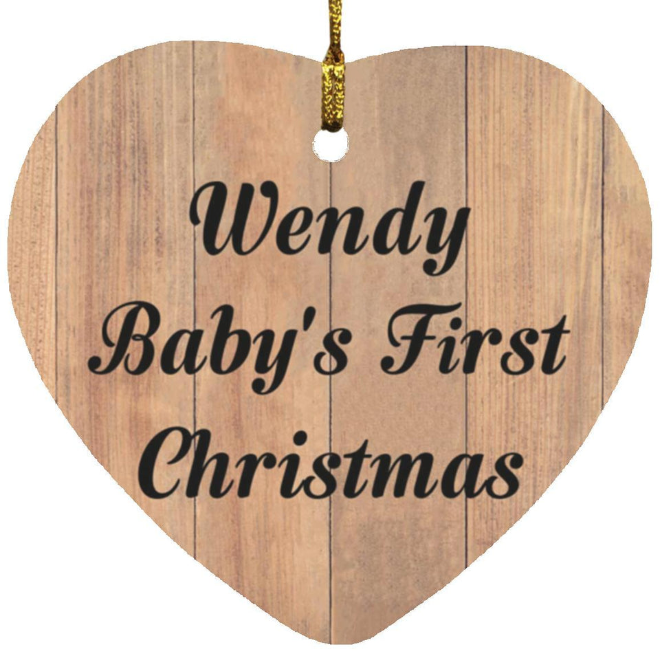 Wendy Baby's First Christmas - Heart Ornament C