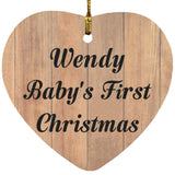 Wendy Baby's First Christmas - Heart Ornament C