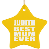 Judith Best Mum Ever - Star Ornament
