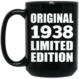 86th Birthday Original 1938 Limited Edition - 15oz Coffee Mug Black