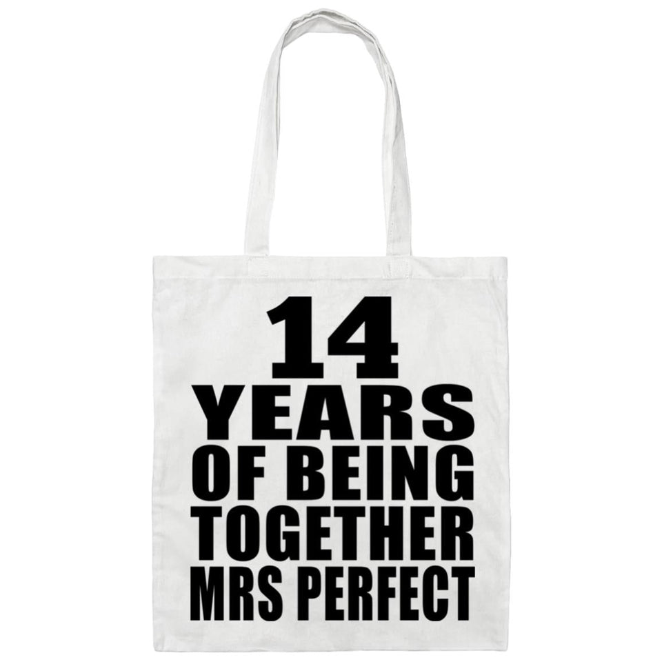 14th Anniversary 14 Years Of Being Mrs Perfect - Tote Bag White