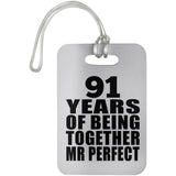 91st Anniversary 91 Years Of Being Mr Perfect - Luggage Bag Tag