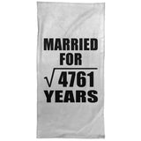 69th Anniversary Married For Square Root of 4761 Years - Hand Towel