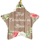 First Christmas As Niece - Star Ornament B