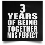 3rd Anniversary 3 Years Of Being Mrs Perfect - Poster Square