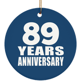 89th Anniversary 89 Years Anniversary - Circle Ornament