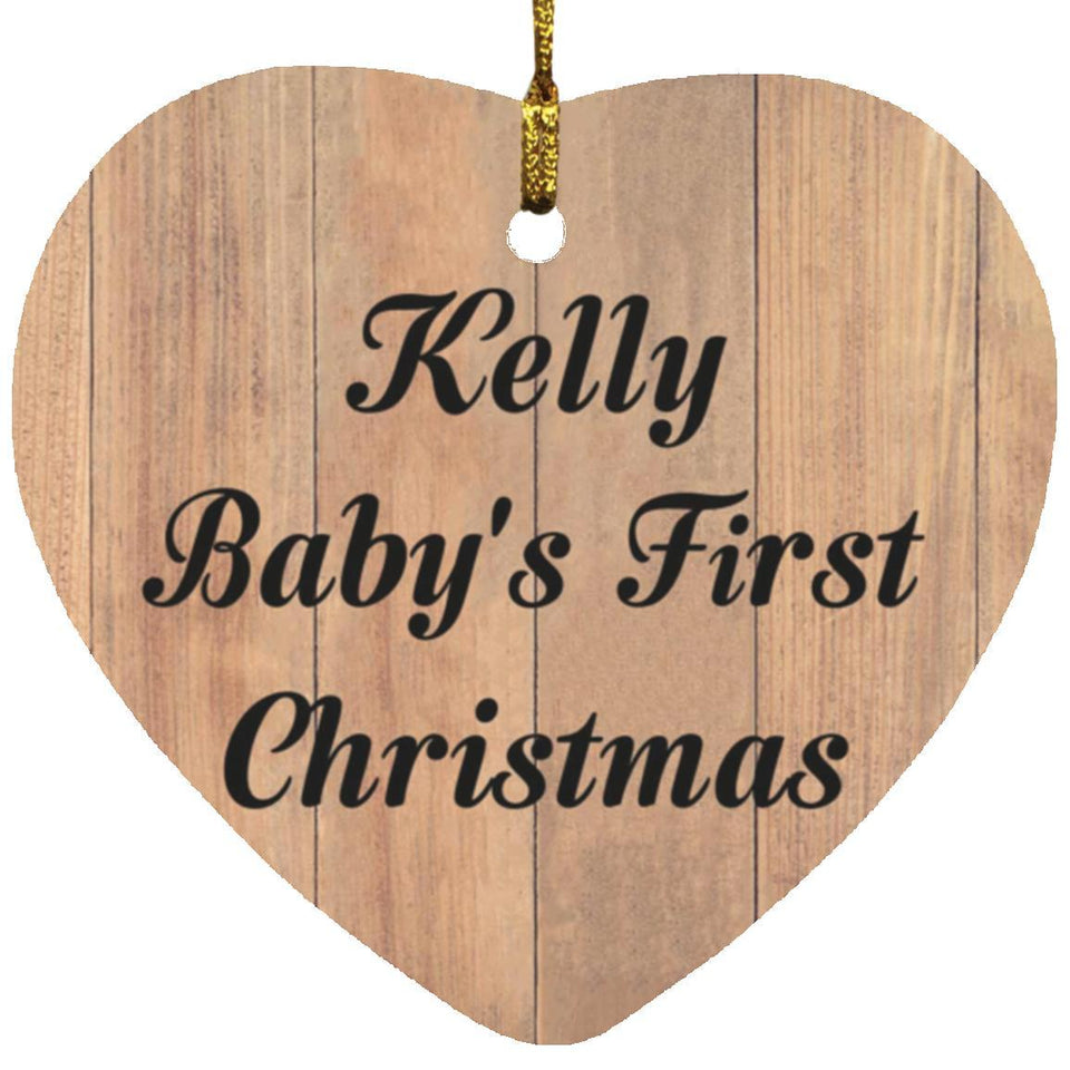 Kelly Baby's First Christmas - Heart Ornament C