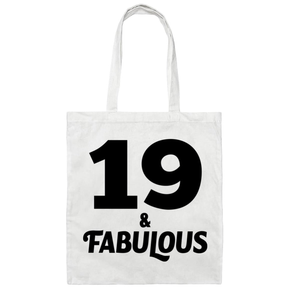 19th Birthday 19 & Fabulous - Tote Bag White