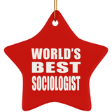 World's Best Sociologist - Star Ornament