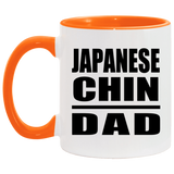 Japanese Chin Dad - 11oz Accent Mug Orange