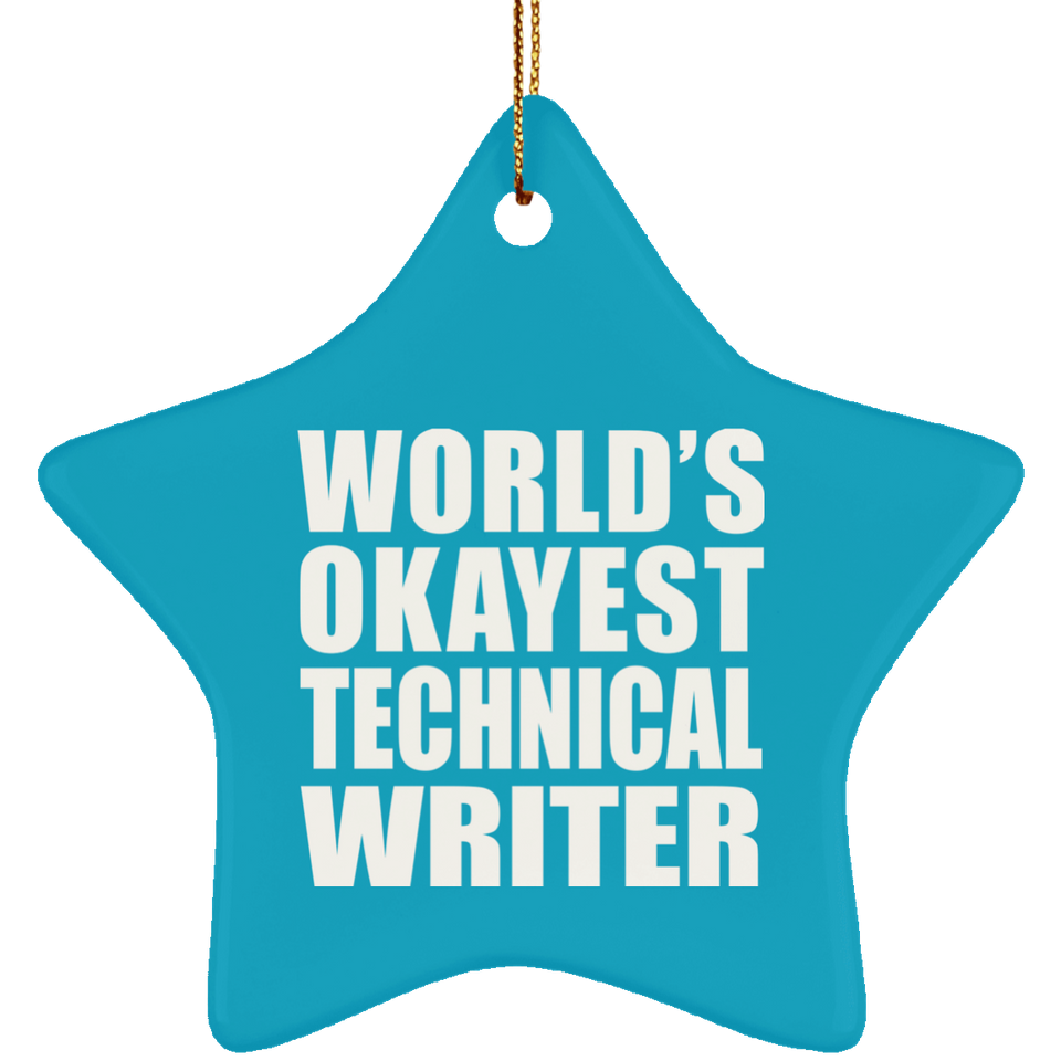 World's Okayest Technical Writer - Star Ornament