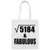 72nd Birthday Square Root of 5184 & Fabulous - Tote Bag White