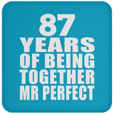 87th Anniversary 87 Years Of Being Mr Perfect - Drink Coaster