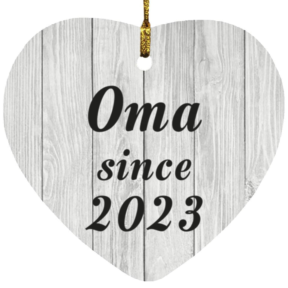 Oma Since 2023 - Heart Ornament F
