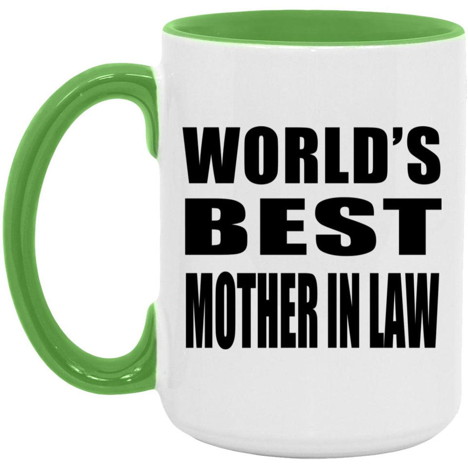 World's Best Mother In Law - 15oz Accent Mug Green