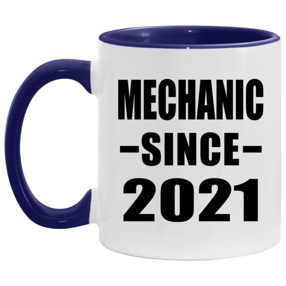 Mechanic Since 2021 - 11oz Accent Mug Purple