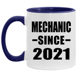 Mechanic Since 2021 - 11oz Accent Mug Purple