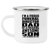 Proud Funeral Director Dad Of Awesome Son - 12oz Camping Mug