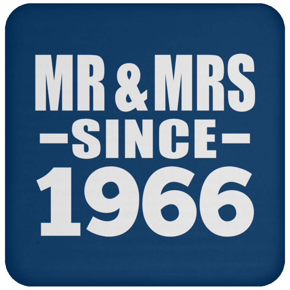 58th Anniversary Mr & Mrs Since 1966 - Drink Coaster