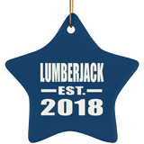 Lumberjack Established EST. 2018 - Star Ornament