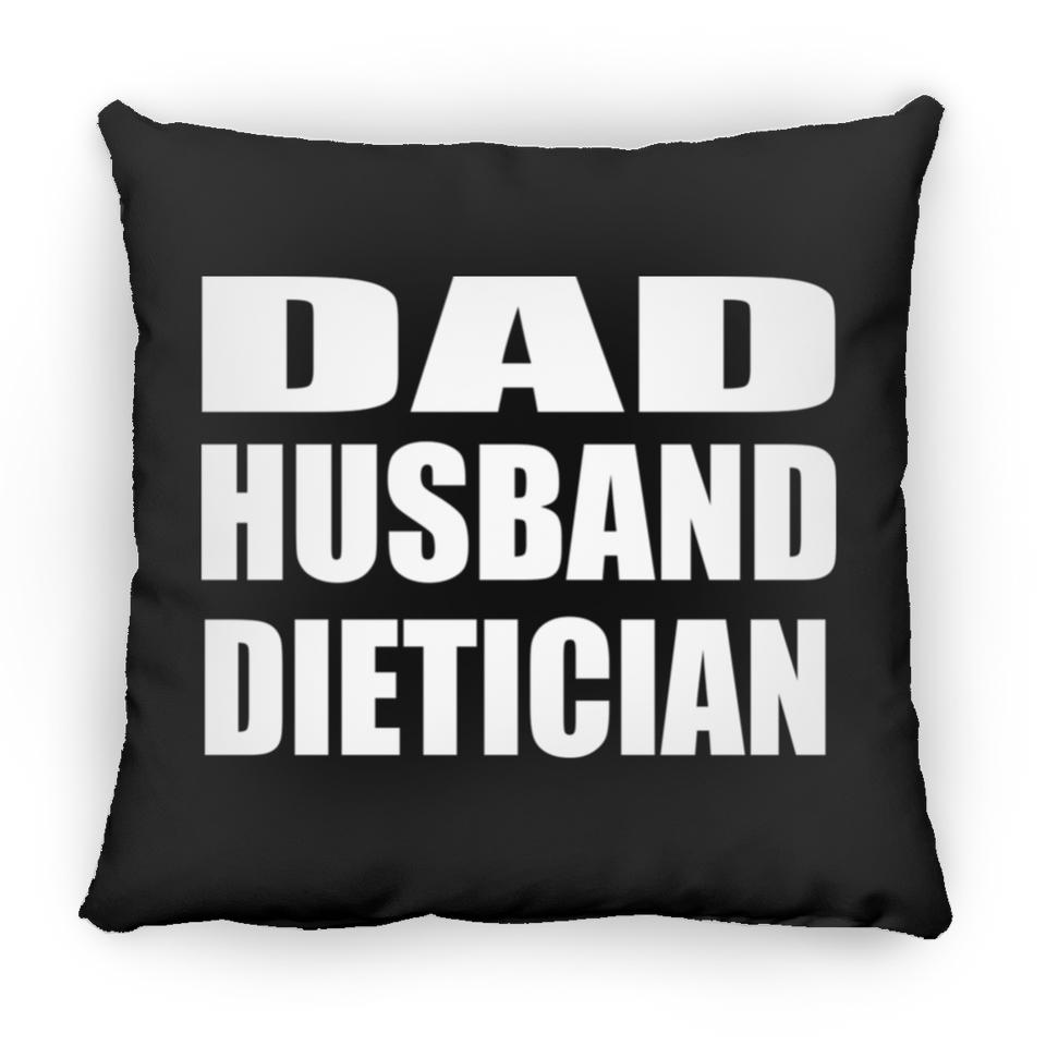 Dad Husband Dietician - Throw Pillow Black