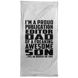 Proud Publication Editor Dad Of Awesome Son - Hand Towel