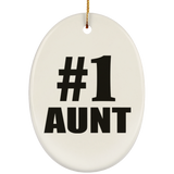 Number One #1 Aunt - Oval Ornament